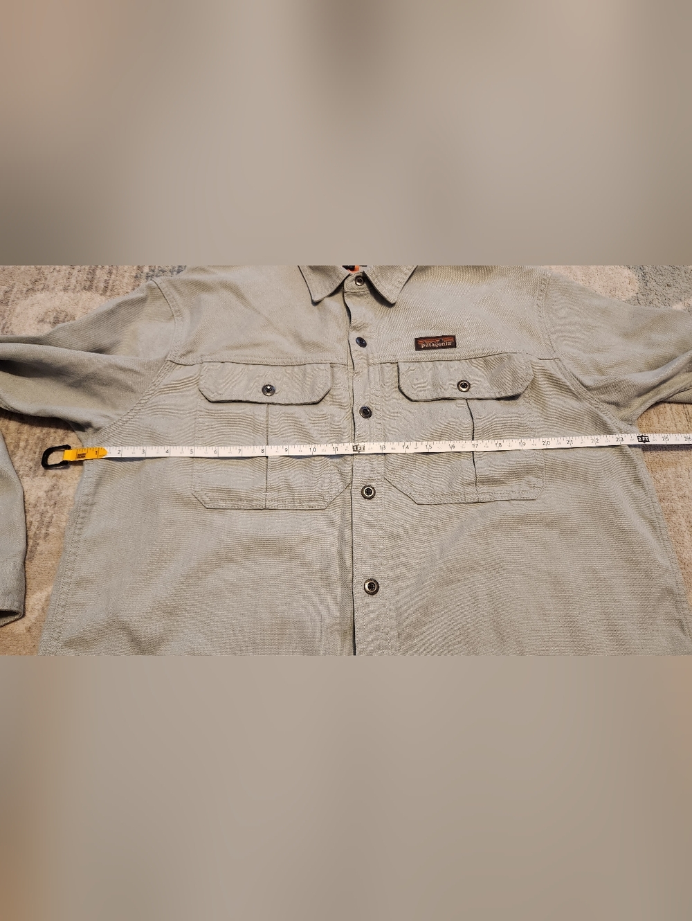 Men's Patagonia Farrier's Shirt. Size L. Stone Green. LIKE NEW - Picture 8 of 9